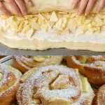 Hausgemachte Apfelschnecken frisch aus dem Ofen