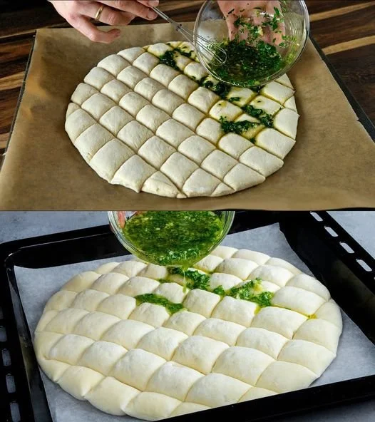 Einfaches, hausgemachtes Knoblauchbrot