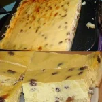 Feucht und leckeres Stück Omis Schmandkuchen mit Schmand und Früchten.