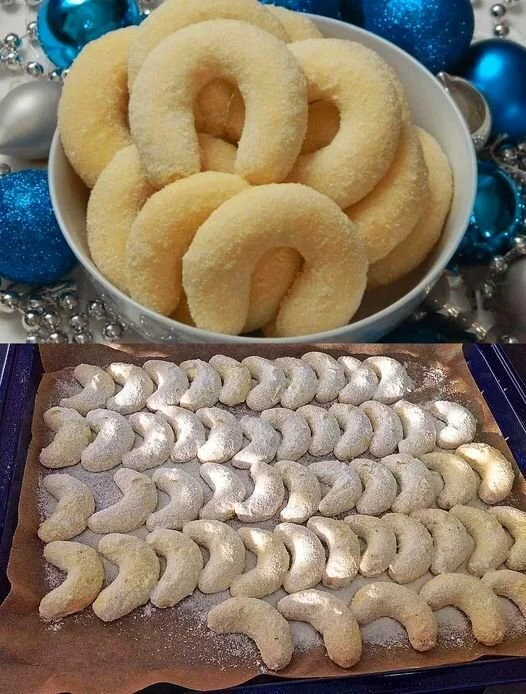 Sahnekipferl mit Kokos