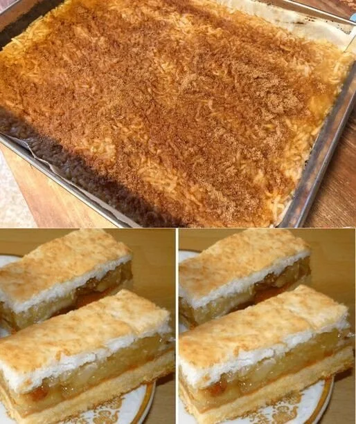 Leckere Scheiben von weihnachtlichem Apfelkuchen auf einem Teller