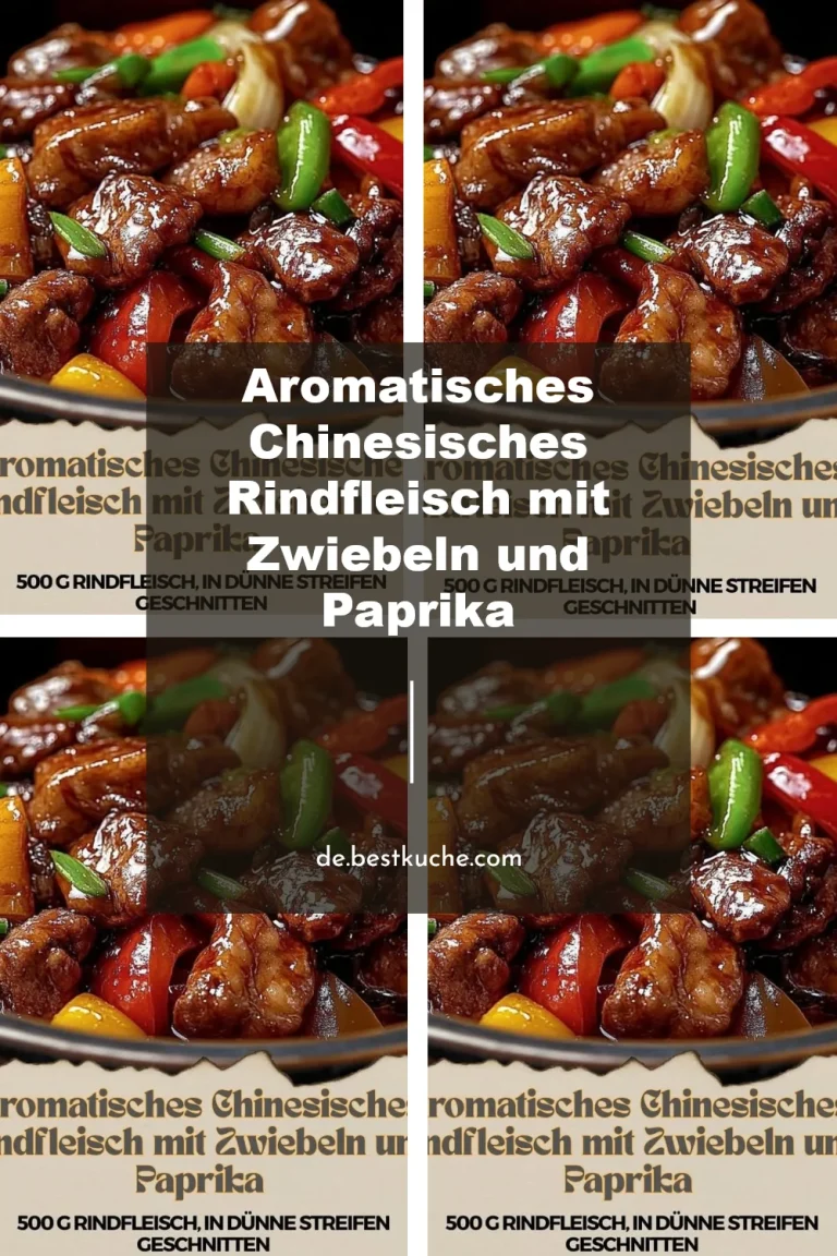 Aromatisches chinesisches Rindfleisch mit Zwiebeln und Paprika auf einem Teller.