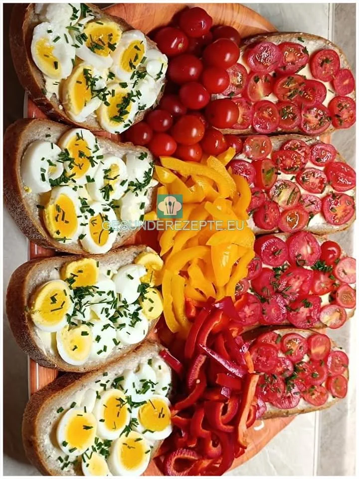 Brot mit Butter und Tomate oder Ei