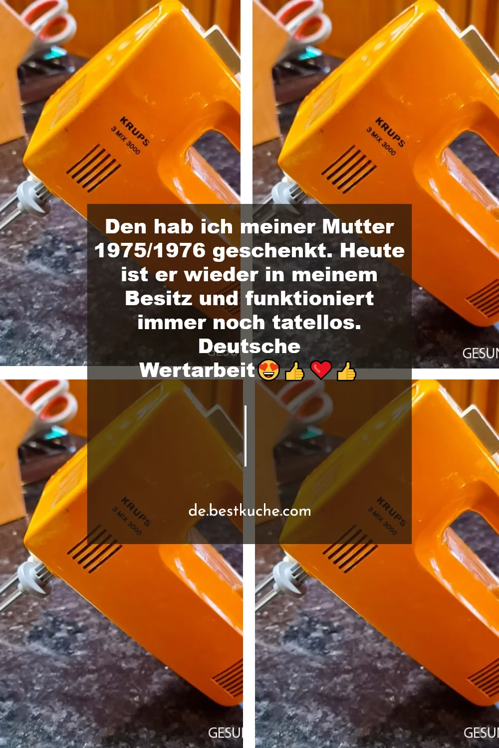 Den hab ich meiner Mutter 1975/1976 geschenkt. Heute ist er wieder in meinem Besitz und funktioniert immer noch tatellos. Deutsche Wertarbeit😍👍❤️👍