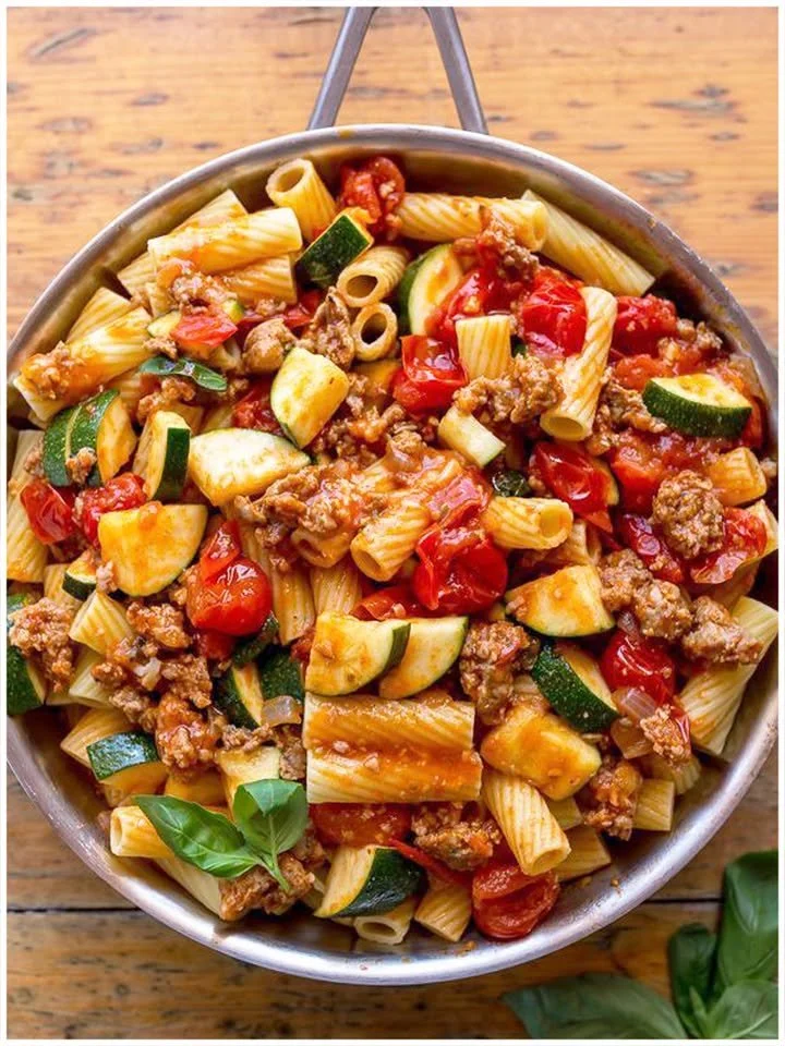 Leckere amerikanische Pasta in einer kreativen Zubereitung