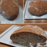 Einfaches, hausgemachtes Brot frisch aus dem Ofen