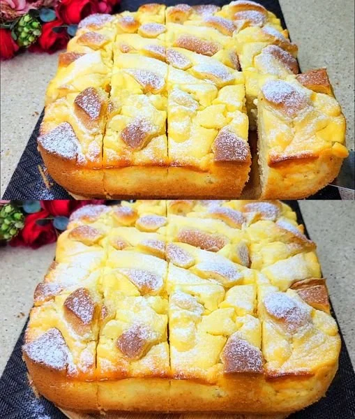 Fantastischer Apfelkuchen mit Vanillepudding