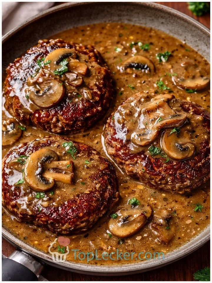 Frikadellen in cremiger Pilzrahmsoße