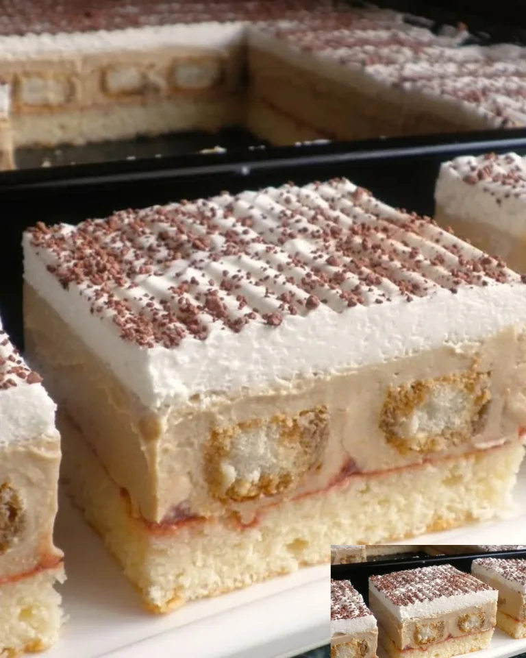 Leckere Kaffee-Schnitten angerichtet auf einem Teller.