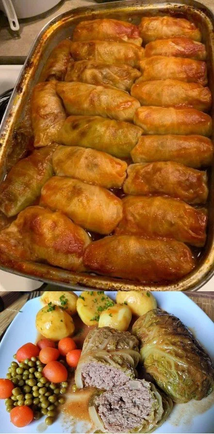 Traditionelle Kohlrouladen nach Omas Rezept, gefüllt mit köstlichem Hackfleisch.