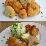 Panierter Blumenkohl aus dem Backofen, lecker und knusprig zubereitet