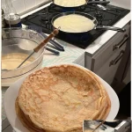 Köstliche Pfannkuchen auf einem Teller serviert, frisch gebacken.