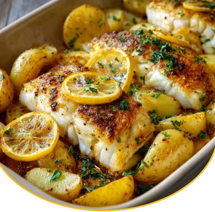 Portugiesischer Ofenfisch mit Kartoffeln