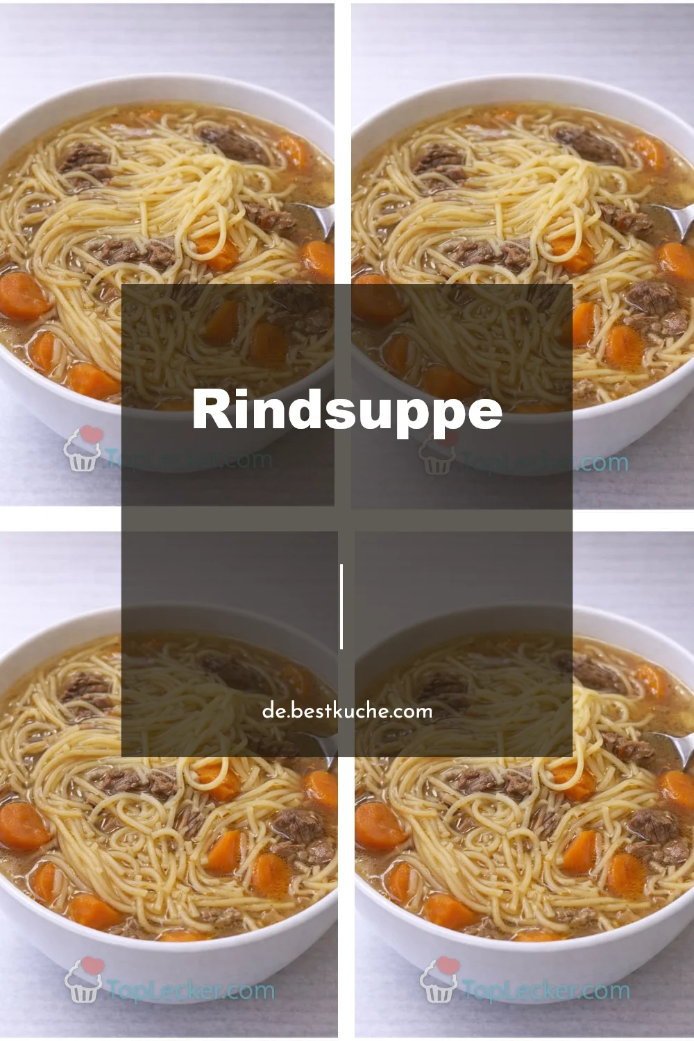 Schüsseln mit dampfender Rindsuppe, ideal für kalte Tage