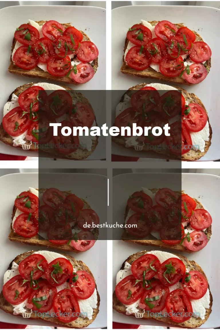 Frisches, saftiges Tomatenbrot mit Kräutern auf einem Holzbrett