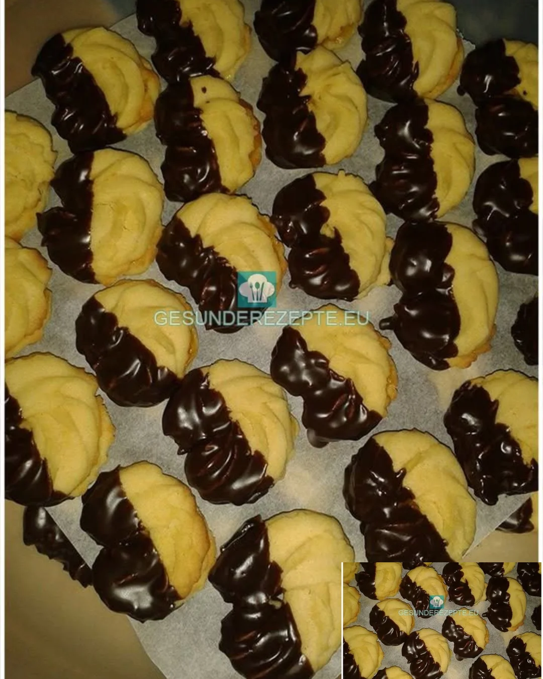 Wiener Spritzgebäck mit schmackhaften Verzierungen auf einem Teller