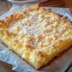 15 Minuten Streuselkuchen mit Vanillepudding auf einem Teller