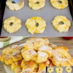 Leckere frisch gebackene Apfelstrudel mit Zimt und Äpfeln auf einem weißen Teller