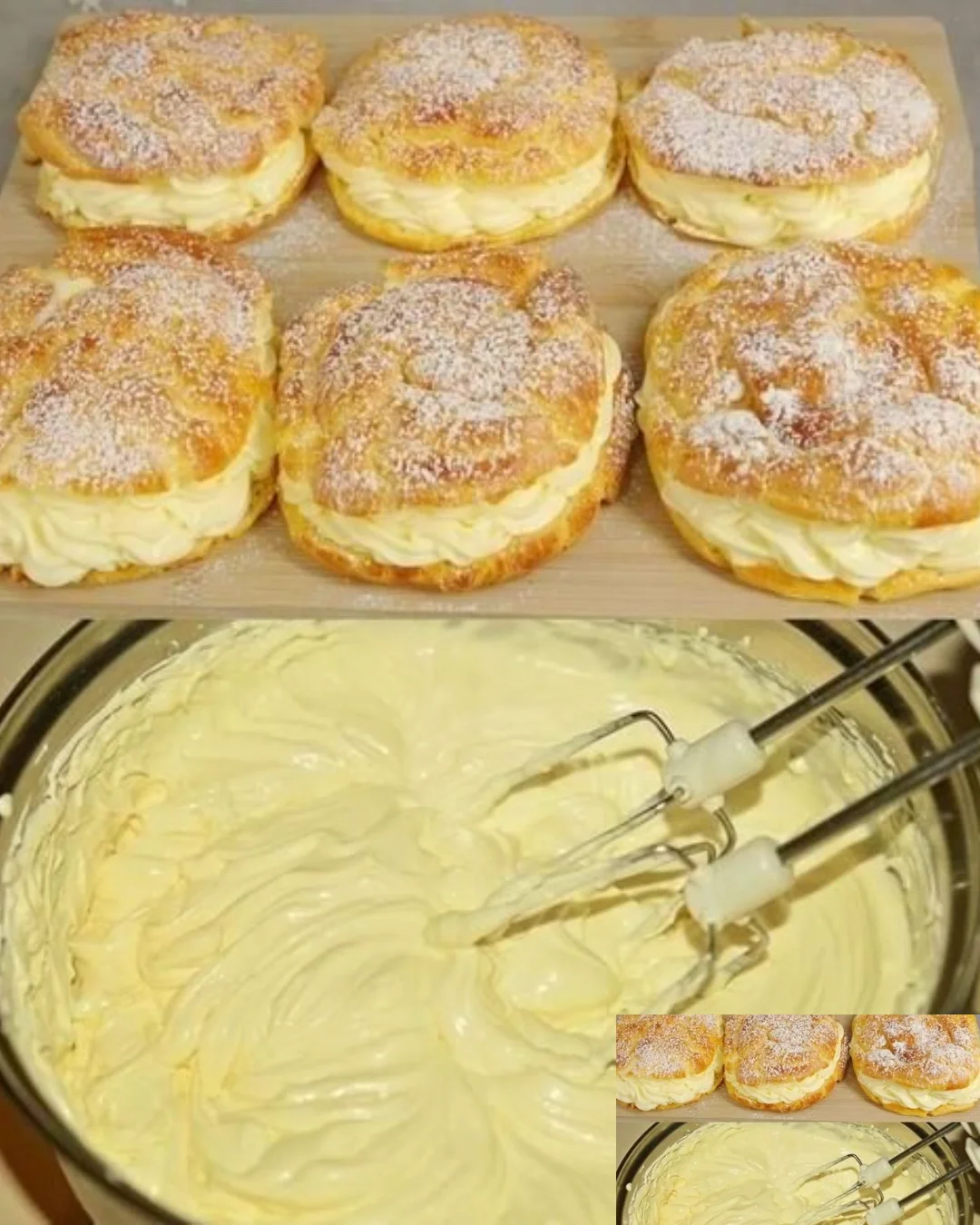 Frische und köstliche Blätterteig Teilchen auf einem Teller serviert