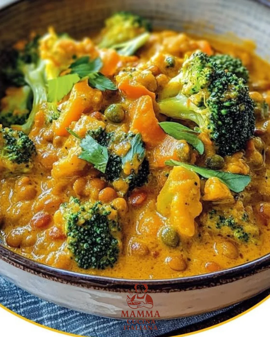 Brokkoli-Curry mit roten Linsen