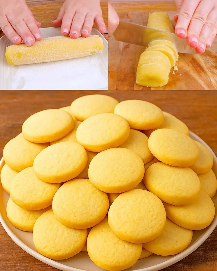 Eine Auswahl von frischen Butterkeksen auf einem Teller