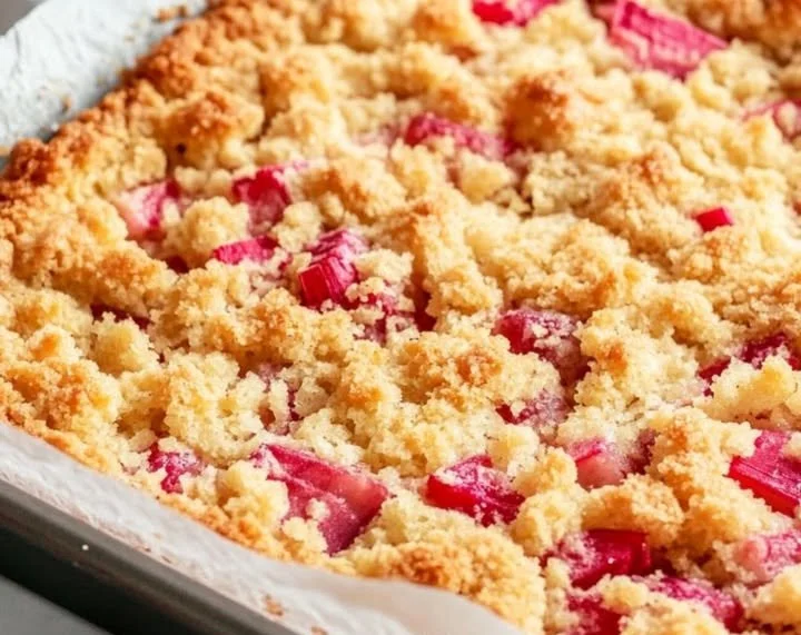 Deutscher Rhabarber-Streuselkuchen