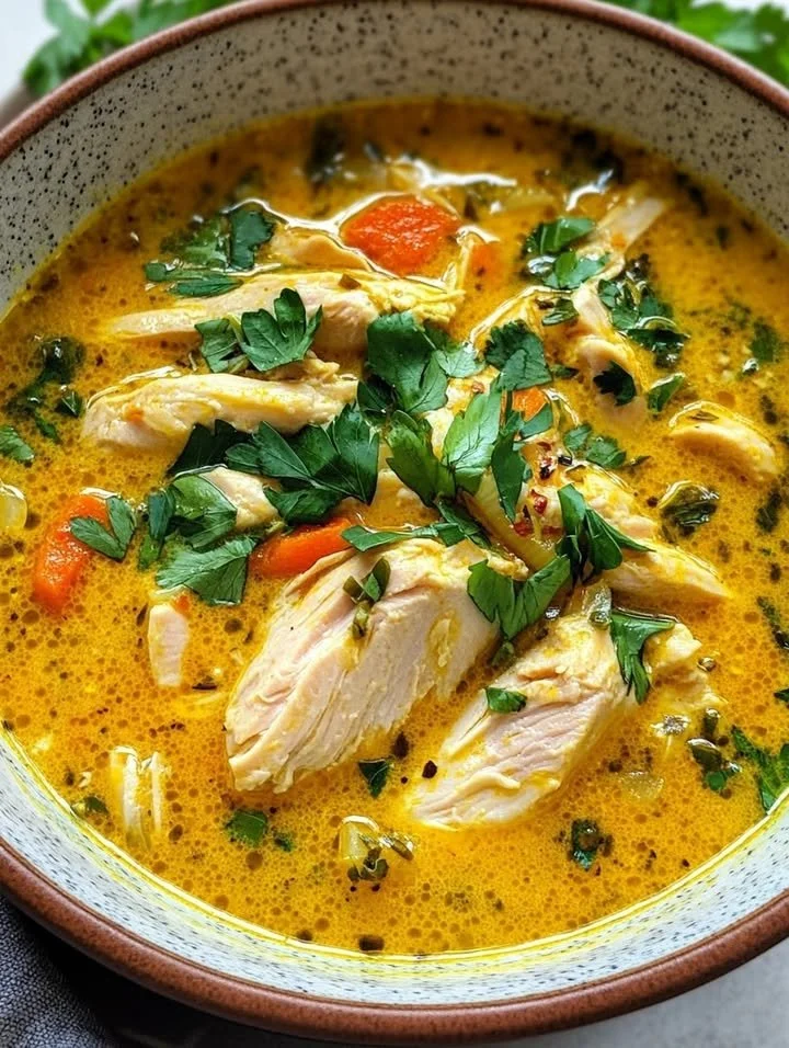 Entzündungshemmende Kurkuma Hühnersuppe