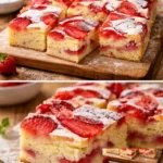 Erdbeer Biskuitkuchen in 3 Minuten zubereitet