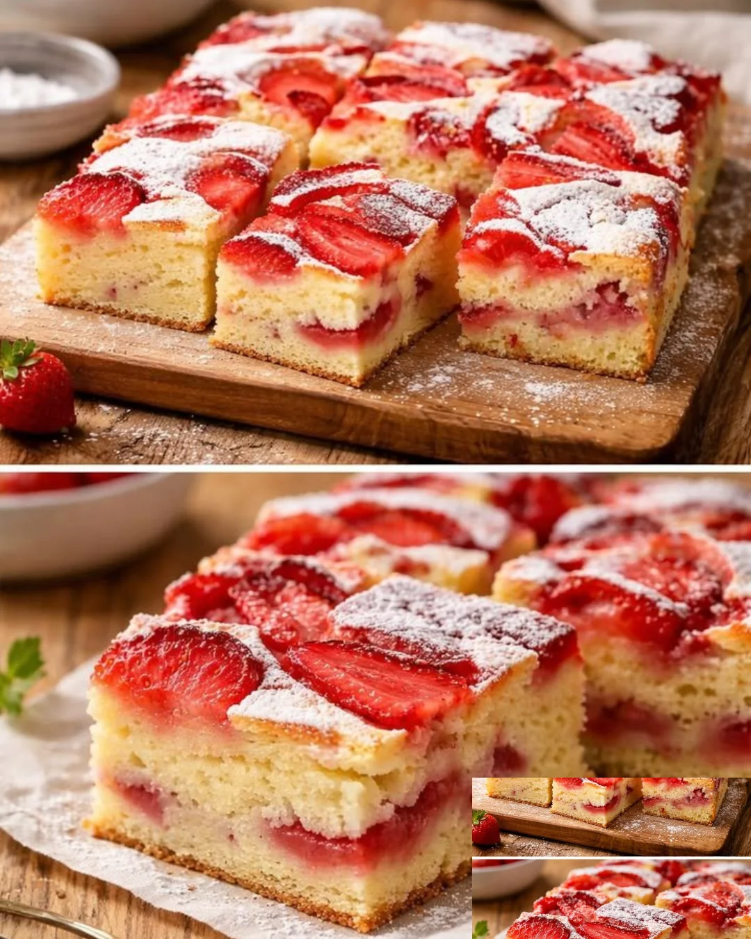 Erdbeer Biskuitkuchen in 3 Minuten