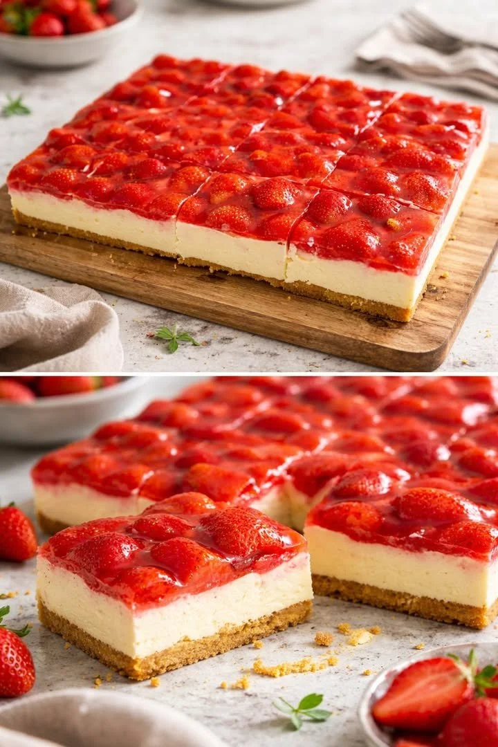 Erdbeerkuchen mit Schmand – Vanillecreme