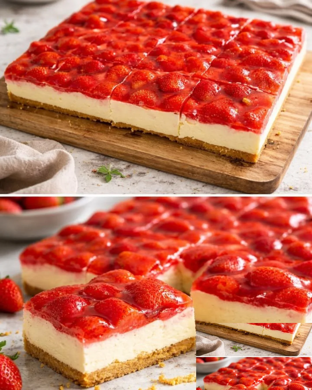 Erdbeerkuchen mit Schmand – Vanillecreme