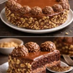 Deliziosa Ferrero Rocher Torte mit Schokolade und Haselnüssen