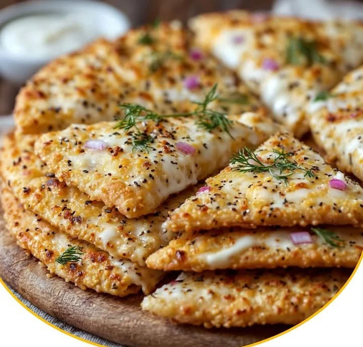 Fluffige Haferflocken-Joghurt-Fladen auf einem Teller dekoriert