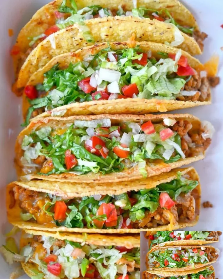 Gebackene Hähnchentacos mit frischen Zutaten und delikaten Gewürzen