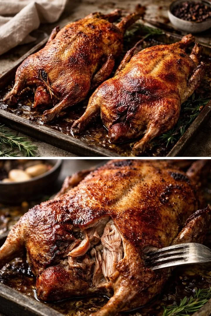 Gebratene Ente, klassisch und knusprig