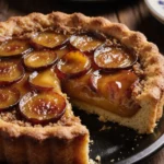 Hausgemachter deutscher Zwiebelkuchen mit Zwiebeln und Speck