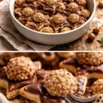 Leckere Giotto Plätzchen mit Schokoladengeschmack und knackigen Haselnüssen.