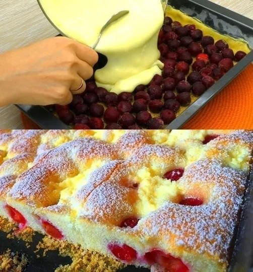 Schneller Kirschkuchen in 5 Minuten – saftig und lecker