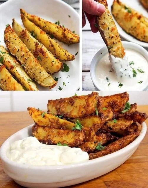 Knoblauch Kartoffelecken