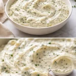 Schmackhafter Knoblauchdip zum Reinlegen auf einem Teller