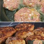 Omas traditionelle Frikadellen auf einem Teller serviert