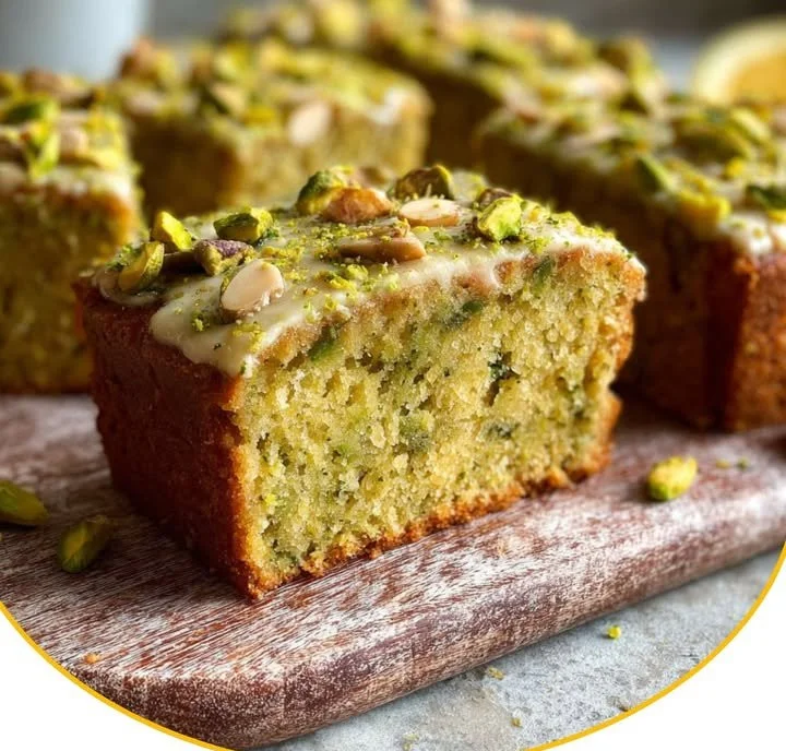 Pistachio Cake with Lemon and Almonds