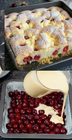 Quark-Kirschkuchen in 5 Minuten