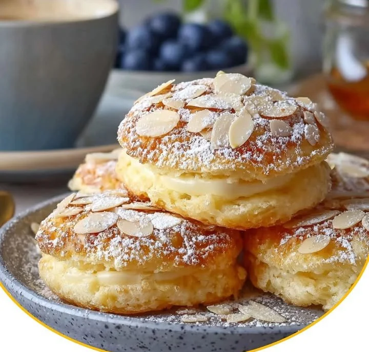 Quark-Taler mit Haferflocken auf einem Teller, appetitlich angerichtet.