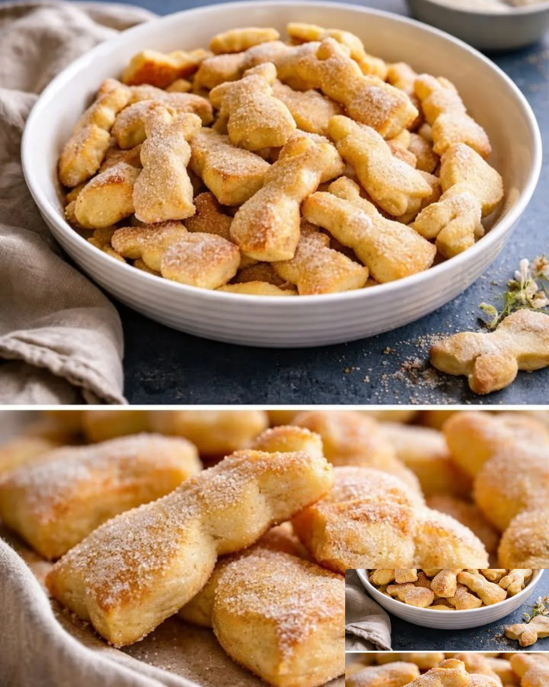 Leckere Quarkhasen frisch gebacken auf einem Teller