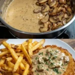 Schwarzwälder Jägersauce mit frischen Champignons in einer Schüssel