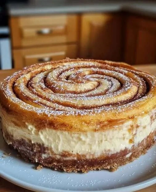 Zimtschnecken Käsekuchen, eine köstliche Mischung aus Zimt und Käsekuchen