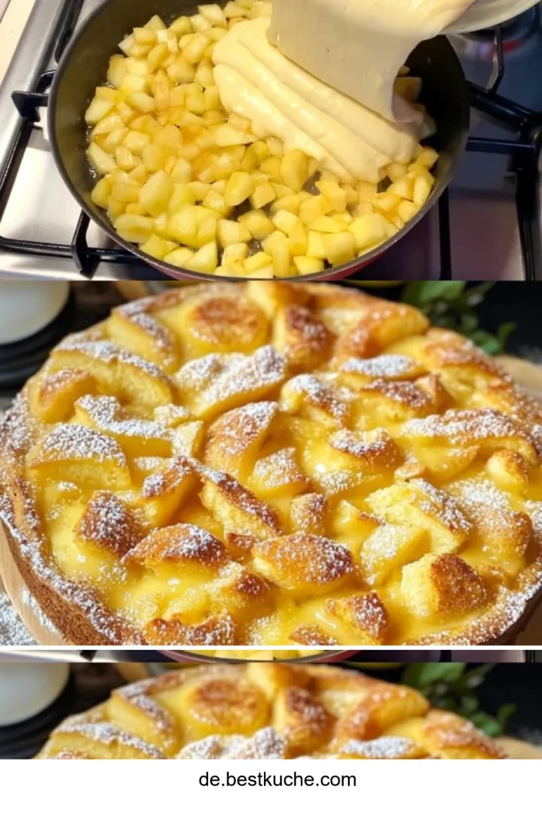 Ein frisch gebackener Apfelkuchen auf einem Teller
