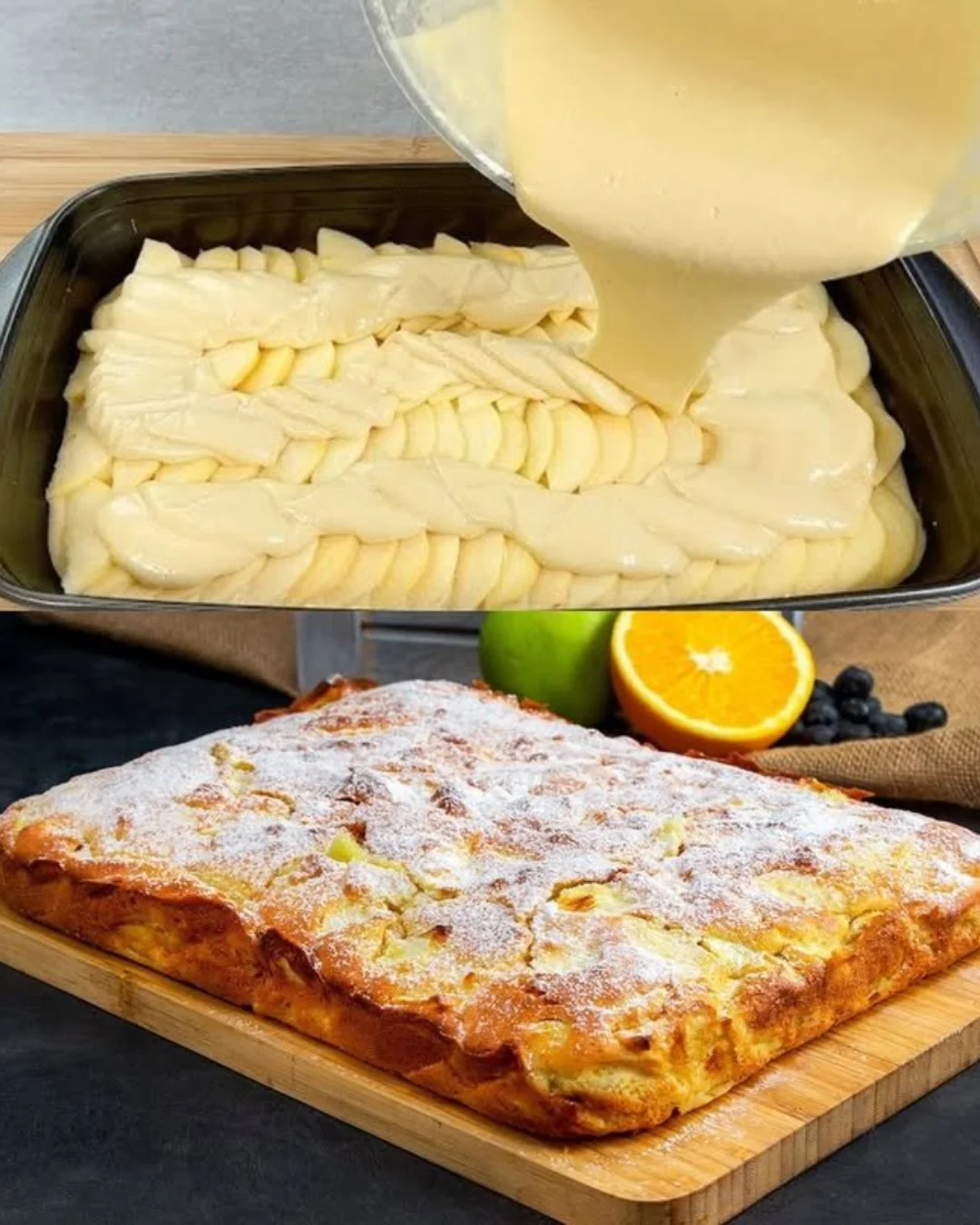 Schneller Apfelkuchen in 10 Minuten mit frischen Äpfeln