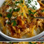 BBQ Ranch Hähnchen Schüssel – leckere Kombination aus gegrilltem Hähnchen und BBQ-Sauce